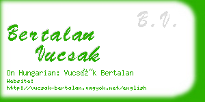 bertalan vucsak business card